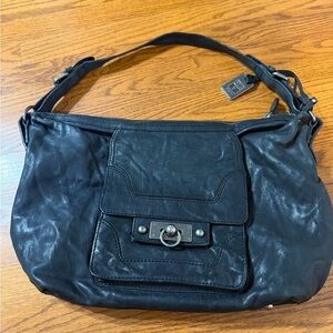 Frye Black Leather Shoulder Bag